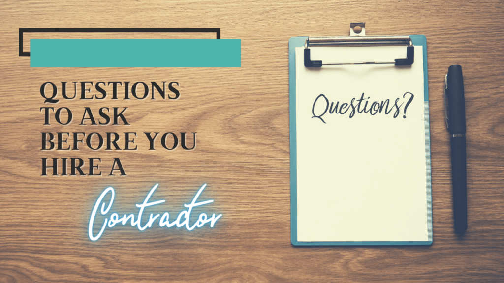 Questions to Ask Before You Hire a Contractor - Article Banner